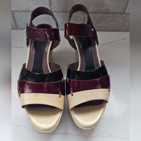MARNI Itailian made leather platform sandals - Picture 5 of 10